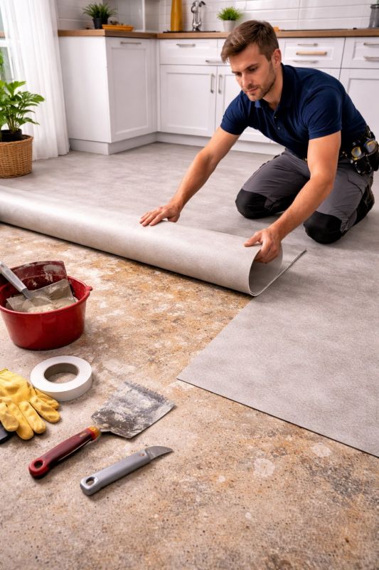 Linoleum Floor Installation in Berkley, MA