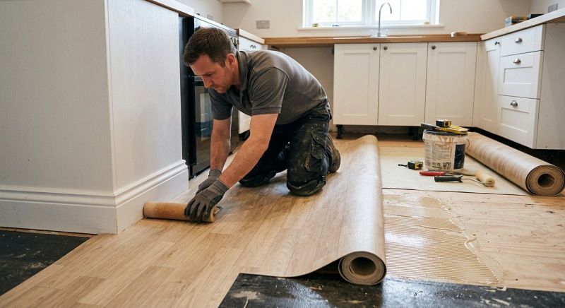 Sheet Linoleum Installation in Halifax, MA