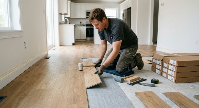 Vinyl Plank Floor Installation in Wareham, MA